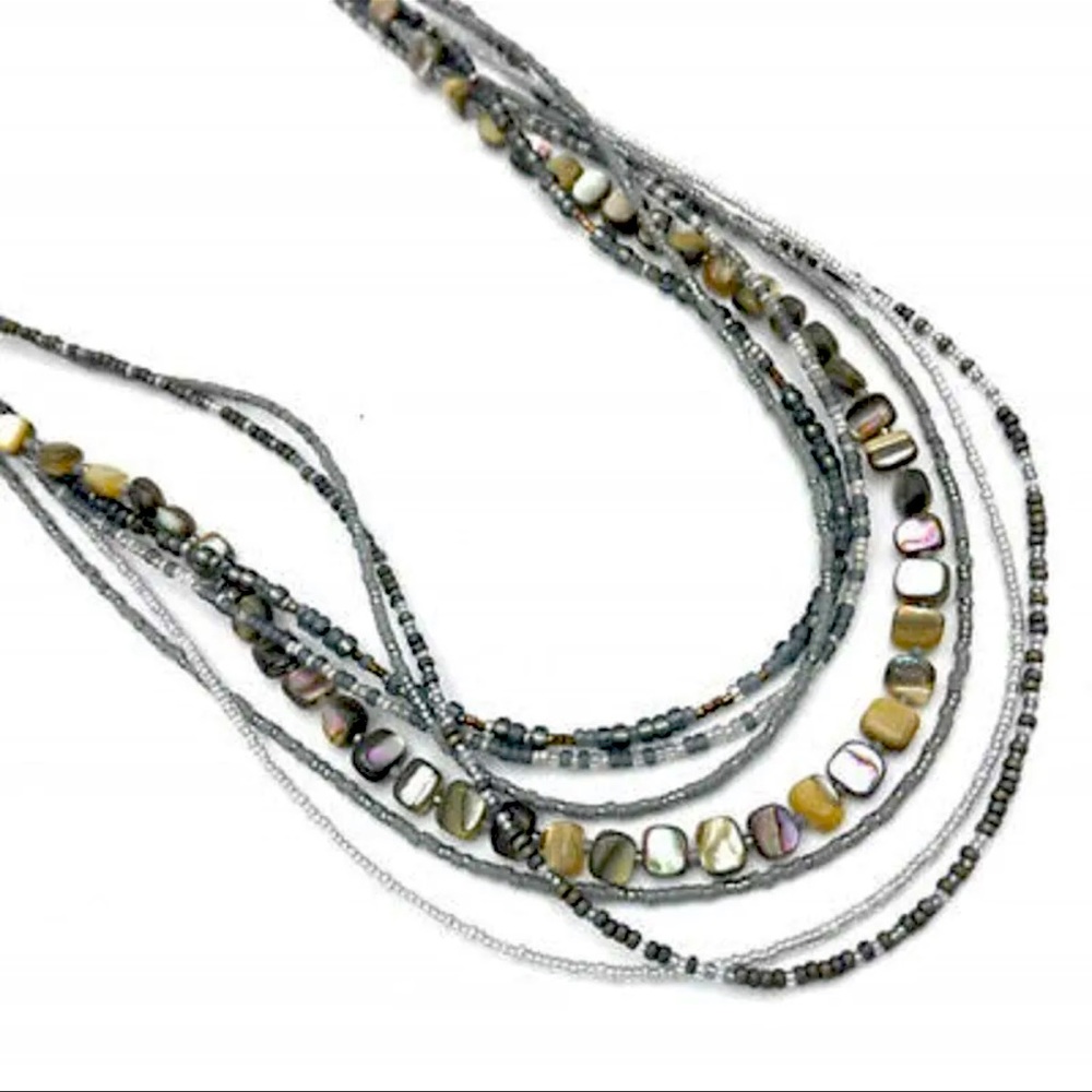 Silpada shell seed necklace with beads - Picture 5 of 7